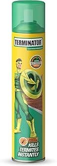 Terminator Eco-Friendly Termite Killer Spray, 320ml | DIY Pest control to keep Termites, Borer & insects away from wooden furniture of home & office | Ideal for protection of furniture during monsoon.