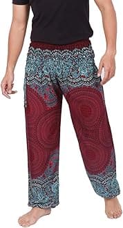 Banjamath®Mens Yoga Harem Lounge Boho Parachute Loose Baggy Pants