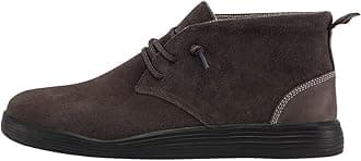 Hey DudeJo - Desert Boots Men - Lightweight - Natural Wool Lined - Slip On Boots - Memory Foam Insole
