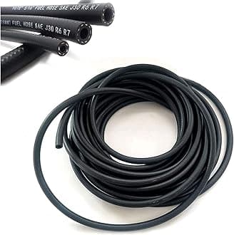 Universal Fuel Pipe LINE Rubber Reinforced for Fuel Hose Engine UNLEADED Petrol Diesel Oil (8.0MM X 14.0MM, 5 Meter)