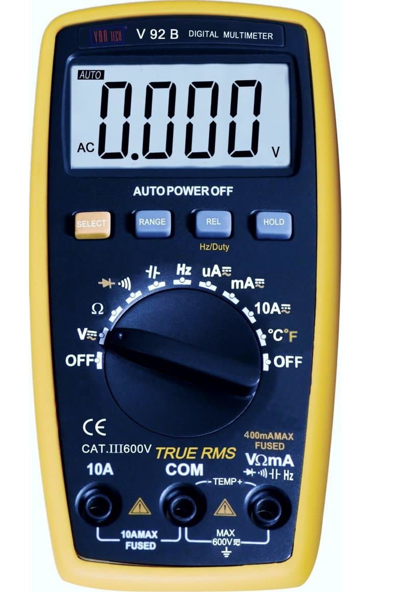 Vartech V92B Digital Multimeter Yellow
