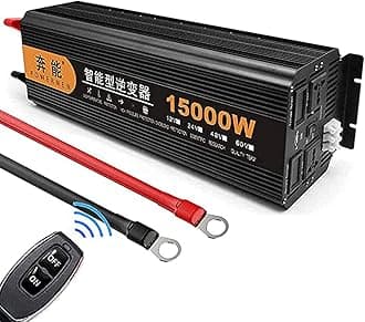 XYEJL Inverter 3200W,4000W,5000W,6000W,8000W,9000W,12000W,15000W Car Inverter 12V24/ To 220V Pure Sine Wave Inverter With LCD Digital Display Power Converter,For Camping,15000W-24V