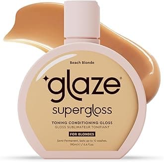 Glaze Super Gloss Colour Conditioning Gloss – Beach Blonde for Medium to Dark Blonde Hair – Rinse Out Semi-Permanent Hair Gloss that Enhances Colour and Boosts Shine & Hydration