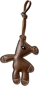Brown Bear Bag Charm, Cute Bear Charm for Purse Handbags Bag Accessories Car Charms PU Teddy Bears Key Charms, Medium, Polyurethane (PU)