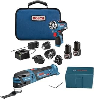 GXL12V-270B22 12V Max Brushless 2 Tool Combo Kit with 5-in-1 Flexiclick Cordless Drill/Driver and Starlock Oscillating Multi Tool (Includes: 2 Batteries, Charger & 4 Attachments)