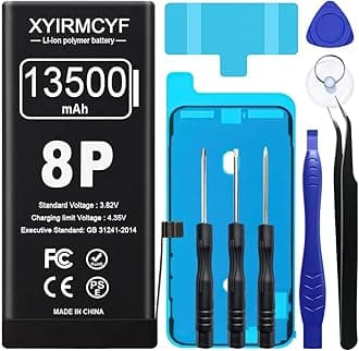 13500mAh Super Capacity Battery Compatible with iPhone 8 Plus, 0 Cycle Li-Polymer Replacement Battery for iPhone 8 Plus, with Professional Repair Tool Kit