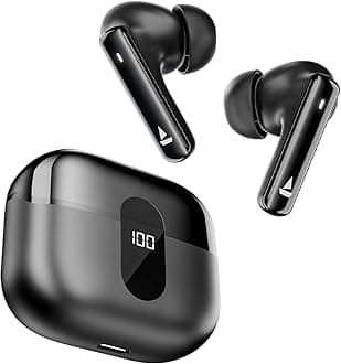 boAt Airdopes 121 Pro Plus,100H Battery,4Mics ENx,Low Latency,Fast Charge, LED Display, Stream Ad Free Music via App Support, Bluetooth in Ear Earbuds, TWS Ear Buds Wireless Earphones with mic (Black)