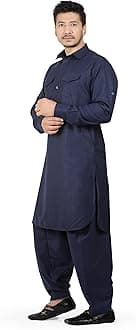K-ROYALSFull Pathani Suit for Mens/Cotton Blend Pathani kurta payjama set for mens