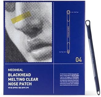 Mediheal Blackhead Melting Clear Nose Patch (4 pack), 3 Step Pore Melting and Soothing Sheets, Blackhead Remover Tool Included