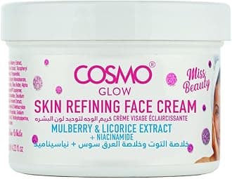Cosmo Glow Miss Beauty Refining Face Cream 125ml | Mulberry and Licorice Extract | Protects Skin Against Dryness | Skin Care | For Men and Women