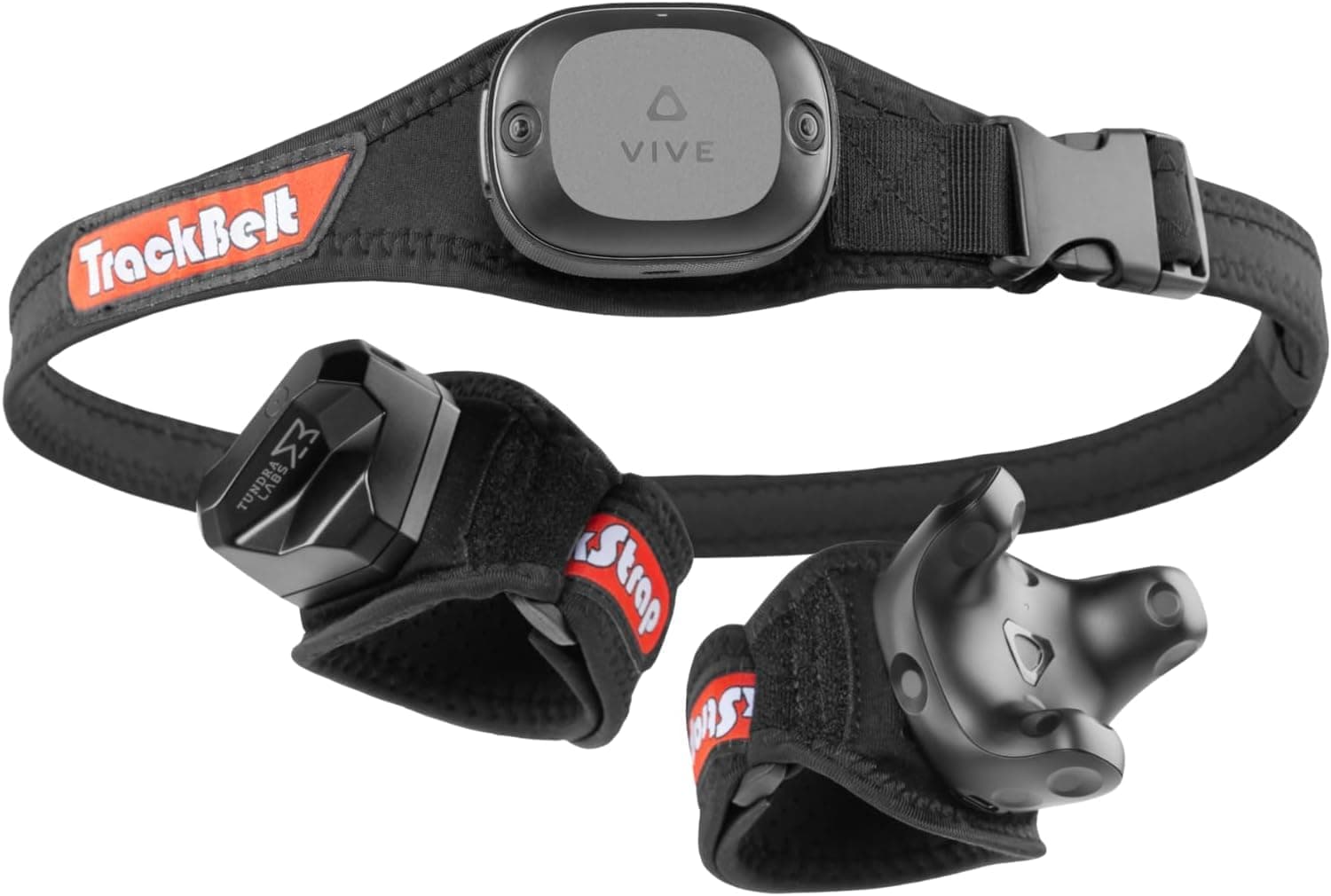 Rebuff Reality Trackstraps for Vive Tracker - Adjustable VR Full Body Tracking Straps, VR Chat Motion Capture, Compatible with Vive Tracker 3.0 2.0 Ultimate, Tundra, (Tracker Sold Separately) Black