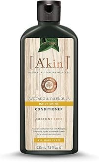A'kin Avocado & Calendula Daily Shine Conditioner For All Hair Types, Free From Parabens, Sulfates And Silicones, 225 Ml, 1 Count