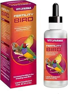 Fertility Bird Supplement for Birds - Boost Breeding Success & Reproductive Health - 60ml Liquid Formula for Finch, Canary, Parakeet, Budgie, Exotic Birds - Easy Dropper Dosage