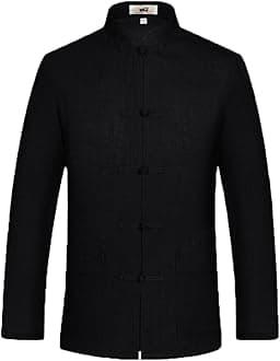 ZooBoo Chinese Tang Suit for Men Kung Fu Clothing Tops Martial Art Cotton Shirt