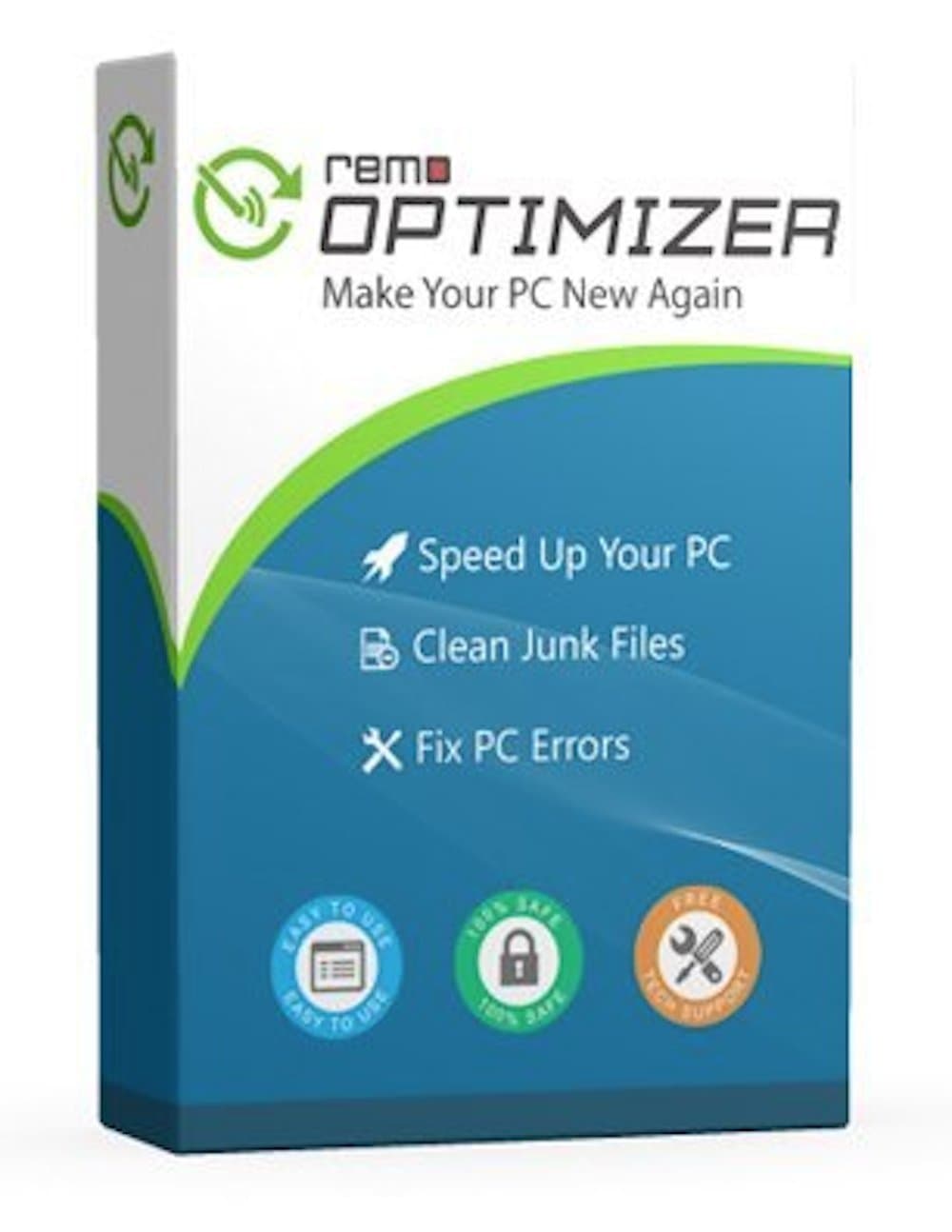 Remo Optimizer - Speed Up, Clean and Fix Computer Errors - Complete Suite of Pc Optimization Tools - Stop Computer Errors - Tune up Your PC For Optimal Performance