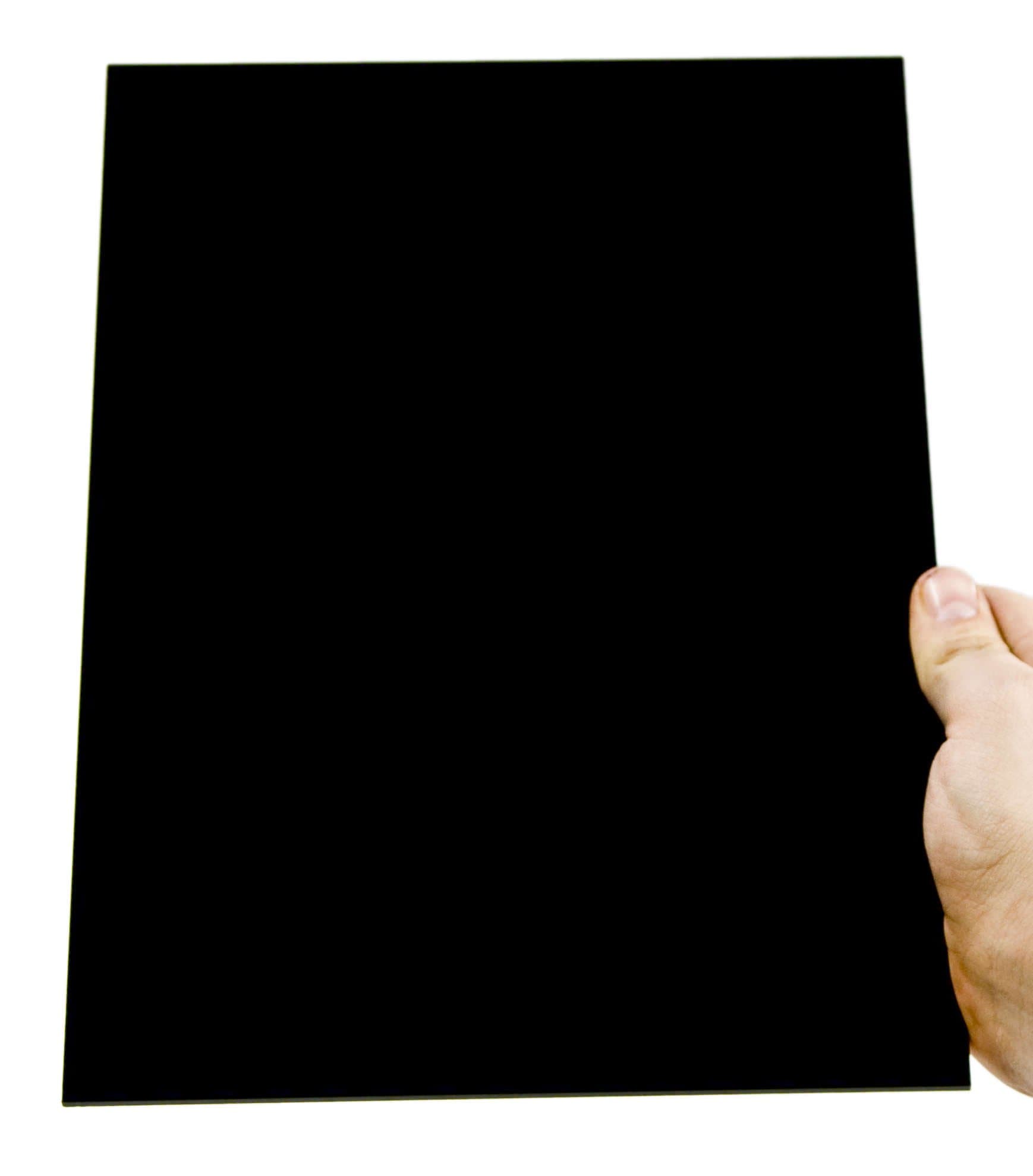 Rectangular Black Acrylic Sheet / Panel / Cut-Out, 60 x 50 cm