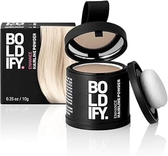 – BOLDIFY Hairline Powder (LARGE, 10g) - Root Touch Up Hair Color for Gray Coverage - Bald Spot Concealing Hair Powder for Women and Men - 24-Hour Stain-Proof - Light Blonde