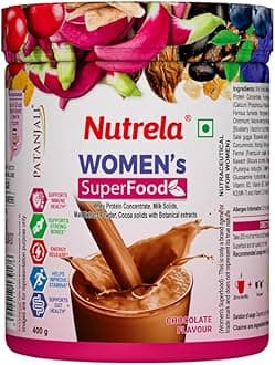 Women Superfoods Protein Powder - 400g, Chocolate | Everyday Fitness with Biofermented Multivitamins & Whey Protein to support in Bone & Joints Health , Muscle , Heart , Hair & Nails , Vitality and Mood Stabilizer