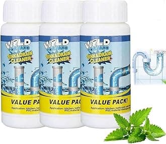 Wild Tornado Powerful Sink and Drain Cleaner,Peachloft Drains Cleaner,World Tornado Pipe Dredging,Ivyever Fast Foaming Drain Clean for Kitchen and Pipes Cleaning Tool(3pcs)