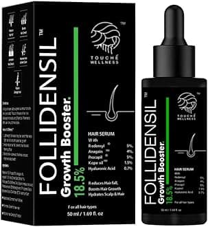 Touche Wellness Follidensil Growth Booster Hair Serum 13.5% | 5% Redensyl, 5% Procapil, 2% Anagain & 1.5% Kopexil | Controls Hairfall, Increases Hair Growth & Hair Density | For Men & Women