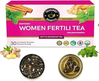 Women Fertility Tea - 1 Month, 30 Teabags - Helps to Boost Natural Fertility, Improve Hormonal Imbalance, Preconception Support - Women Fertili Tea