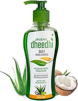Dhathri Dheedhi Daily Herbal Shampoo for daily use, shampoo for dry and frizzy hair that makes hair healthy & strong, mild shampoo for daily use (250ml)