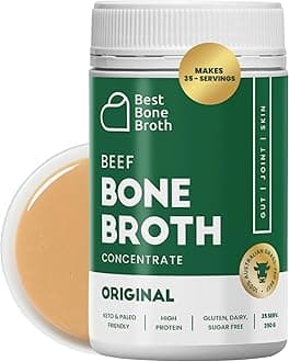 Beef Bone Broth Concentrate | Help Improve Joints, Skin, & Gut | Liquid Collagen Amino Acids | Keto, High Protein, Gluten Free | Made from Grass-Fed Beef - 35 Servings / 8.7 litres