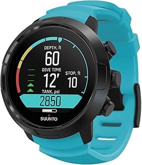 SUUNTO D5 Dive Computer with Color Screen and Exchangeable Straps, Aqua Blue