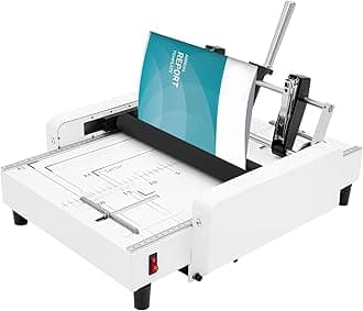 Paper Folding Machine, 11.7" X 16.5" A3 Booklet Making Machine Paper Bookbinding and Folding Booklet Stapling Equipment for Printing Factories and Schools