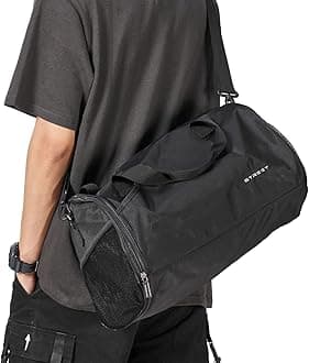 SYCNB Large Sports Gym Bag for Men Women with Wet Pocket & Shoes Compartment,Travel Duffel Bag, Blackï¼ˆShoe compartmentï¼‰, Large