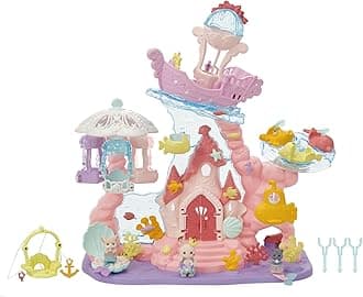Calico Critters Baby Mermaid Castle, Dollhouse Playset with 3 Collectible Doll Figures