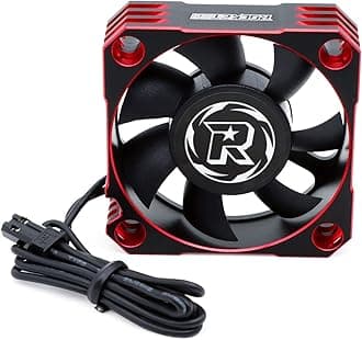 urpass Rocket 50mm Metal Motor Cooling Fan 10000RPM Preventing Heat Fan for 1/5th Scale RC Car Brushless Motor ESC RED