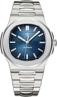 Pagani Design 1728 Elegant Men's Automatic Mechanical Watch Full Stainless Steel Synthetic Sapphire 100m Waterproof Luminous Sports WristWatches