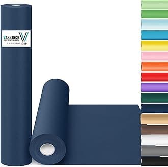 Vanhench Navy Blue Wrapping Paper 17.5"×963" (80 1/4FT), Birthday/Fathers Day Wrapping Paper, Art Craft Paper, Bouquet Flower Poster, Blue Bulletin Board Paper 80GSM55LB