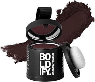 BOLDIFY Hairline Powder (LARGE, 10g) - Root Touch Up Hair Color for Gray Coverage - Bald Spot Concealing Hair Powder for Women & Men - 24-Hour Stain-Proof - Dark Auburn