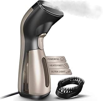 OWNAIR Turbo Garment Steamer, steam iron for clothes, easy vertical horizontal steaming, Steamer for clothes, 24g/min high steam 1800 Watt, 130 ml, 15-sec Fast Heating (RETRO GOLD)