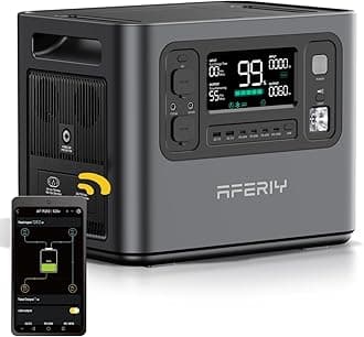 AFERIY 2048Wh Portable Power Station 2400W (Peak 4800W),P210 LiFePO4 Battery Generator,AC Fast Charging, 12V/25A XT60 DC output port,UPS Power Outages,Home Backup,Camping(Solar Panel Optional)