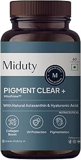- Miduty Pigment Clear+ – Skin Support Supplement with Longevity Vitamins, Mineral Complex & Hyaluronic Acid – Reduces Pigmentation & Uneven Skin Tone – 60 Capsules