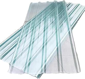 Clear Roof Sheet,Fiberglass Daylighting Panels,2mm FRP Daylighting Plate,Corrugated Roofing Sheet,Roofing Panel for Storage Shed Garage Canopy Greenhouse Replacing (35x43in,5 PCS)