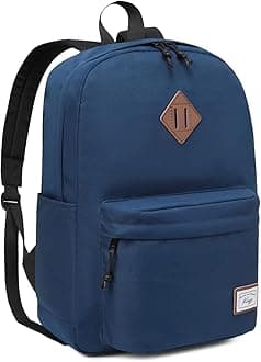 School Backpack, Lightweight Water-Resistant Rucksack 17.3L Large Capacity Backpack for Men Women Teenagers Casual Daypack Travel Work Hiking