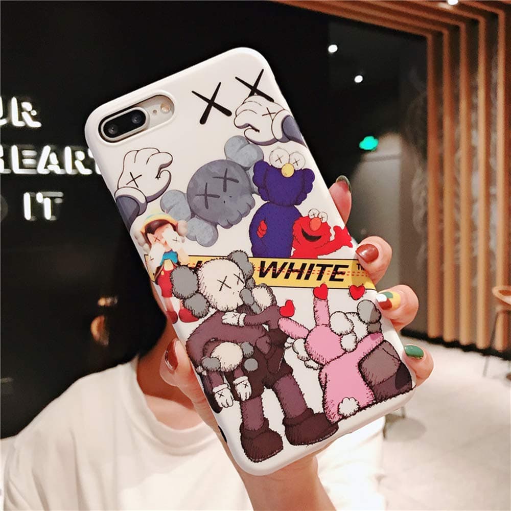 iPhone 7Plus 8Plus Case Full-Protective Phone Case, Flexible Soft Anti-Scratch Protective Back Case Cover for iPhone 7 Plus/8 Plus 5.5inch (K-White)