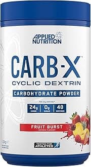 Applied Nutrition Carb X Highly Branched Cyclic Dextrin Carbohydrates, Intra & Post Workout Carbs Powder, Fuel Training & Recovery, Vegan, Gluten Free, Sugar Free, 1.2kg 48 Servings (Fruit Burst)