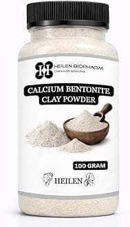 Heilen Biopharm Calcium Bentonite Clay Powder – 100 g | 100% Pure & Natural | Skin Detox, Oil Control, DIY Face & Hair Masks | Lab Tested, GMP Certified, Hygienically Packed | Pack of 1