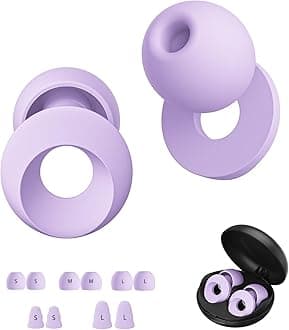 Ear Plugs for Sleeping Noise Reduction, Earplugs for Noise Cancelling with 5 Pair Ear Tips in S/M/L,30-35dB High Fidelity Hearing Protection Ear Plugs for Sleep,Snoring,Focus,Noise Sensitivity