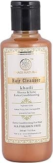 Heena and Tulsi Extra Conditioning Herbal Hair Cleanser/Shampoo, SLS and Paraben Free, 210 ml