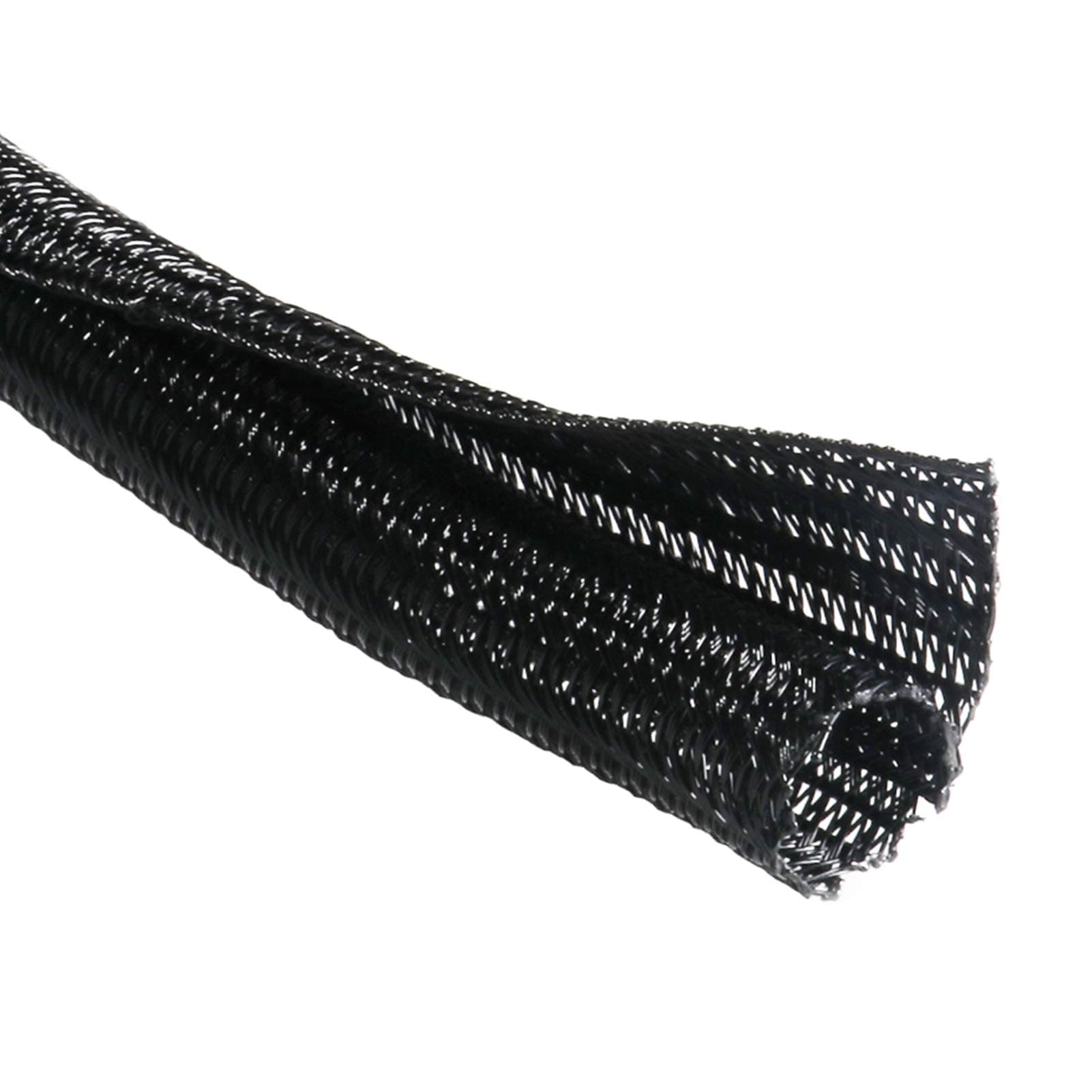 25 ft - 3/4 inch Split PET Expandable Braided Cable Sleeve