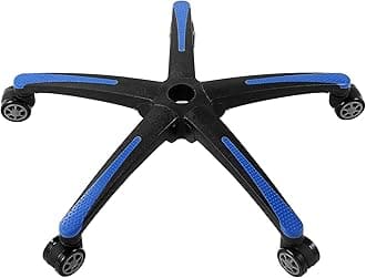 VEVOR Office Chair Base Replacement, 28", 2500 lbs Static Load, Heavy Duty Universal Computer Desk Chair Stool Base Part with 5 Casters and Reinforced Legs, Desk Chair Base Replacement, Black + Blue