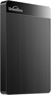 UnionSine HD2510 250GB USB 3.0 Ultra Slim External Hard Drive Compatible with PC, Mac, Laptop, Xbox One, PS4 (Black)
