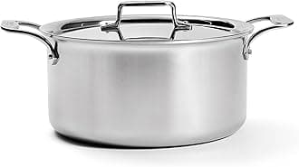 All-Clad BD55508 D5 Brushed 18/10 Stainless Steel 5-Ply Bonded Dishwasher Safe Stockpot Cookware, 8-Quart, Silver