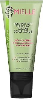 Mielle Organics Rosemary Mint Pre-Shampoo Clarifying Sugar Hair Scalp Scrub, 6 Ounce